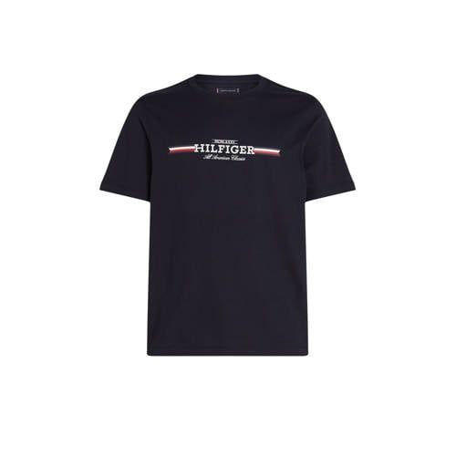 Tommy Hilfiger T-shirt met printopdruk donkerblauw
