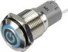 TRU COMPONENTS 1303022 LAS2GQF-11ET/B/12V/S/P Druktoets 48 V/DC 2 A 1x aan/(aan) Moment Blauw IP65 1 stuk(s)