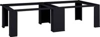 vidaXL Wasmachine voet 2 stuks Zwart Staal 127 x 54,5 x 32,5 cm