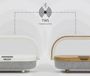Duduu enceinte Bluetooth, 10W, blanc, avec commande tactile, lampe et powerbank sans fil