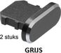 CHPN Dustplug geschikt voor iPhone - Stofplug - 2 stuks - Grijs