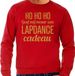 Bellatio Decorations Foute kersttrui/sweater voor heren - Hohoho lapdance cadeau - rood - glitter goud XXL