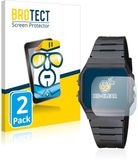 BROTECT - Screenprotector voor Casio Collection Unisex F-91W - Folie Beschermfolie transparant 2 Stuks