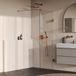 Brauer Void - Inloopdouche - Helder Glas - 70 x 200 cm - incl. Glascoating - PVD Koper Geborsteld