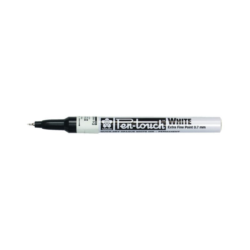 Sakura Viltstift Bruynzeel pen-touch EF wit 1-2mm