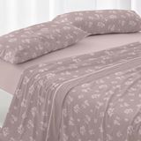 Burrito Blanco Velvelina®-beddenlaken, 90 cm breed bed (+ beschikbare maten), design 006, kleur oudroze (90 x 190/200 cm)