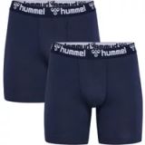 Hummel Boxershorts (2-pack) Blauw Katoen/Elastaan Maat S