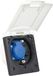 AS-Schwabe Multifunctionele inbouwstopcontact, 1 x 230 V/16 A geaarde contactdoos + 2 x SAT-stopcontacten + 1 x 12 V DC, met magneetsluiting, IP44, Made in Germany, wit I 62473