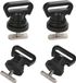 HORCONDORM S.R.L. Kayak Rail Strap Set, inclusief verticale riemen voor het vastzetten van koelboxen, containers en andere kajakrailaccessoires, set van 4