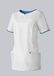 BP 1700-485-2106 Instapjas voor dames, moderne pasvorm, 50% katoen/50% polyester, wit/azuurblauw, maat Sn