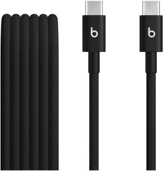 Apple Beats by Apple - USB‑C Oplaadkabel 2-Pack - USB‑C naar USB‑C - 60W - 1,5m - Geweven - Zwart
