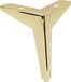 Pied de meuble étoile en chrome doré, hauteur 15 cm