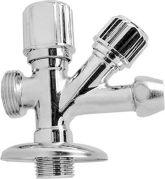 Creavit Aloni Dubbeldienstkraan Chroom 3/4 x 1/2 x 10 - Klein model !