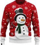 JAP Christmas Kersttrui (maat 4XL) - Sneeuwpop - Rood