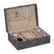 Merkloos / Sans marque Relaxdays Sieradendoos - Fluweel - Juwelendoosje - 10x29x20 cm - Grijs