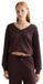 Scotch & Soda Dames Modal Sweater V-hals Lange Mouw Effen Chocolate Plum