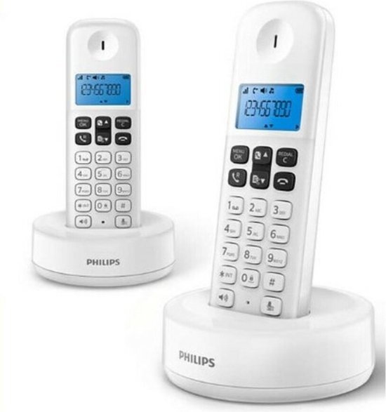Philips Dect T Duo D1612W/34 draadloze telefoon, wit