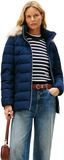 Tommy Hilfiger Mw Down Slim Jacket With Fur Ww0ww47542 Donsjack voor dames, Donker Navy Blauw, XL