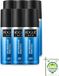 Vogue Hommes Déodorant spray antitranspirant bleu nordique 150 ml - 6 pièces