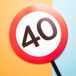 Folat Tuinbord - 40 jaar - Leeftijd Versiering - 40e Verjaardag / Getrouwd / In Dienst
