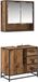 vidaXL - Badkamermeubel - Set - 2 - st - Oud - Hout - 65 - x - 33 - x - 60 - cm - Bewerkt - hout