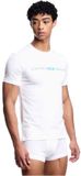 Emporio Armani T-shirt Domicile Wit Katoen Ronde Hals Korte Mouw Logo Regular Fit Maat L