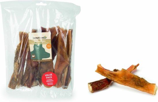 Beeztees Runderkophuid - Hondensnack - 20 cm - 10 ST - Kauwsnacks voor Honden