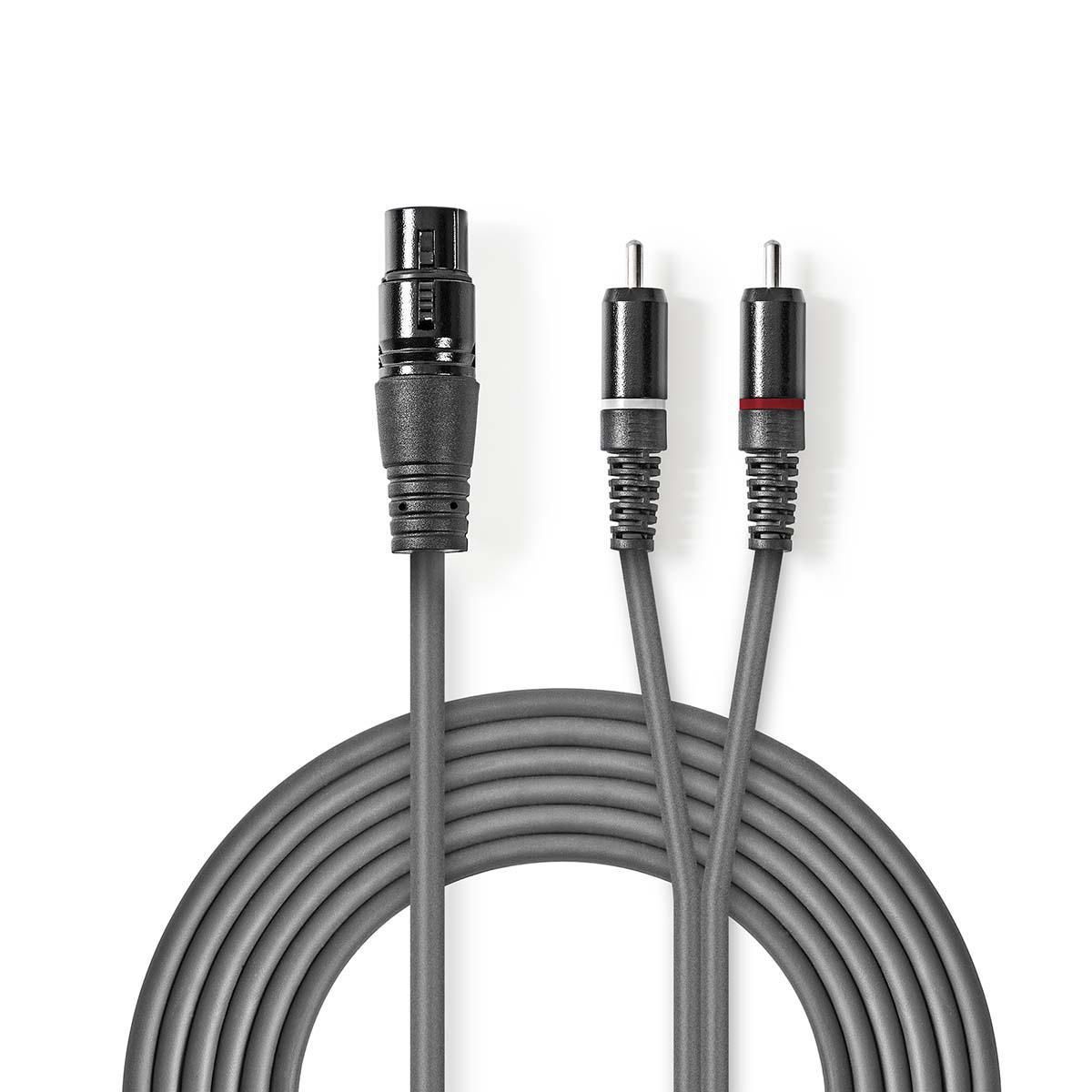 Nedis COTH15220GY15 - Audio kabel - 1.5 m - Grijs