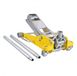 Latios Cric hydraulique - Cric roulant 3 tonnes - Profil bas - Aluminium - Pompe de levage rapide à double piston - Plage de levage 9,3-46,5 cm - Jaune