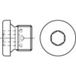 TOOLCRAFT TO-9978453 Vis de fermeture 1 pouce Binnenzeskant (inbus) DIN 908 Acier 5 pièce(s)