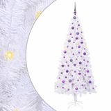 vidaXL Sapin de Noël artificiel avec 300 LED Blanc 210 cm PVC et Acier