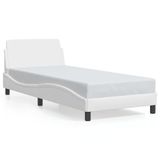 VidaXL Cadre de lit "Dover" similicuir blanc 90x200 cm