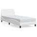 VidaXL Cadre de lit "Dover" similicuir blanc 90x200 cm