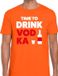 Bellatio Decorations Shoppartners Bv Time to Drink Vodka tekst t-shirt oranje heren L