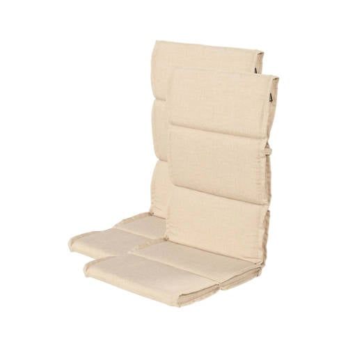 Hartman tuinkussen hoge rug Bahama - Beige (123x50x5 cm) (set van 2)