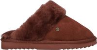 Warmbat Flurry Women Suede Dames Sloffen - Rood/Bruin - Maat 36