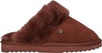 Warmbat Flurry Women Suede Dames Sloffen - Rood/Bruin - Maat 36