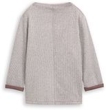 Tom Tailor - Sweatshirt met opstaande kraag - Maat M - dark pecan brown melange