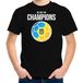 Oekraine EK/ WK supporter t-shirt - we are the champions met Oekrainse voetbal - noir - enfants - vêtement / chemise 146/152