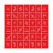 Ekelund Linneväveri Adventruta 80x80 cm Rouge
