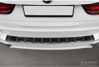 Zwart BMW Zwart RVS Achterbumperprotector passend voor BMW X5 F15 (incl. M-Pakket) 2013-2018 'STRONG EDITION'