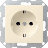 GIRA Systeem 55 Wandcontactdoos met randaarde 1V Crème wit 446601