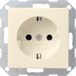 GIRA Systeem 55 Wandcontactdoos met randaarde 1V Crème wit 446601