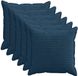 vidaXL Kussensloop 6 stuks Marineblauw 60 x 60 cm Katoensatijn