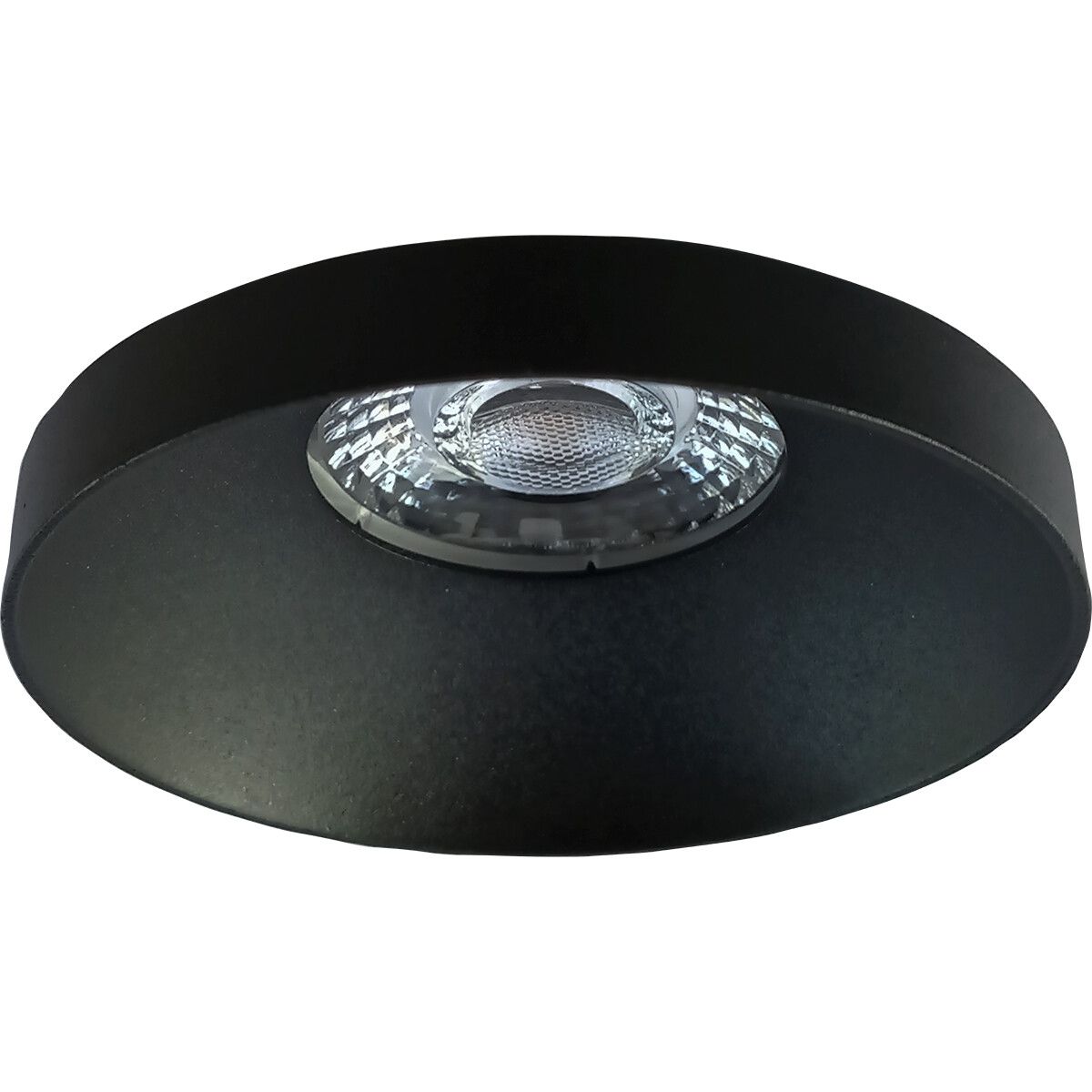 BES LED Spot Armatuur GU10 - Pragmi Vrito Pro - Inbouw Rond - Mat Zwart - Aluminium - Ø82mm