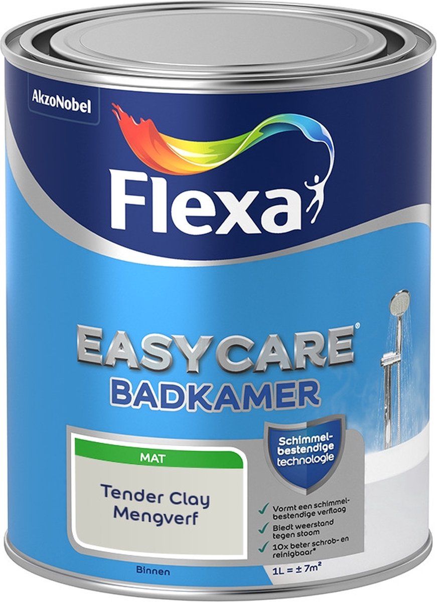 FLEXA Easycare Muurverf - Badkamer - Mat - Tender Clay - 1 liter