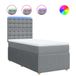 vidaXL Lit plateforme avec matelas, gris clair, 90x190 cm, rembourré