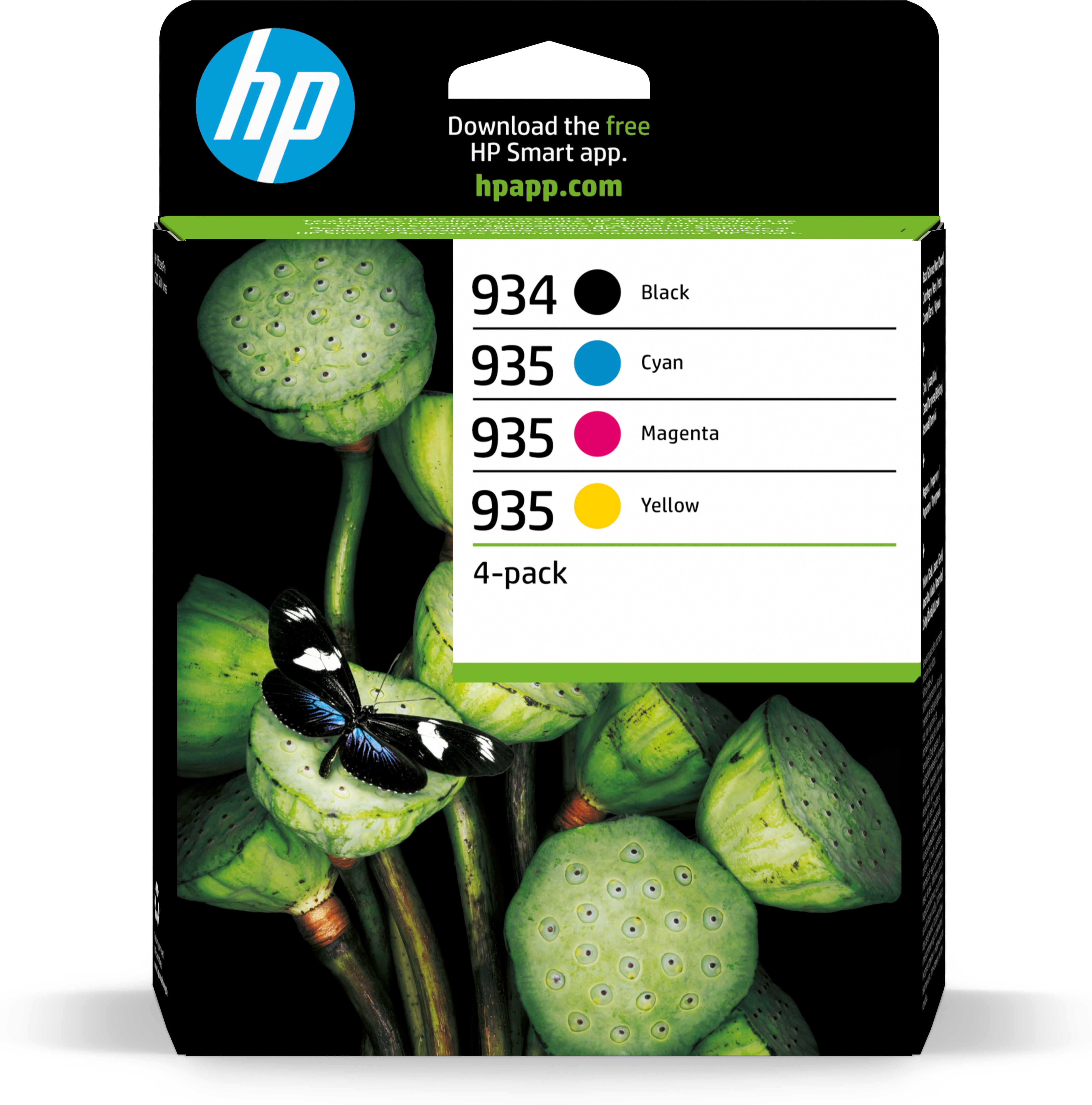 HP 934 originele zwarte/935 cyaan/magenta/gele inktcartridges, 4-pack