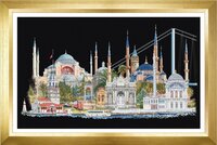 Thea Gouverneur Thea Gouverneur - Borduurpakket met telpatroon - 479.05 - Voorgesorteerde DMC Garens - Istanbul Turkije - Zwart Aida - 79 cm x 50 cm - DIY Kit