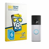 BROTECT Bedifol Screenprotector 6 Stuks voor Ring Battery Video Doorbell Plus (2. Gen.) Beschermglas transparant